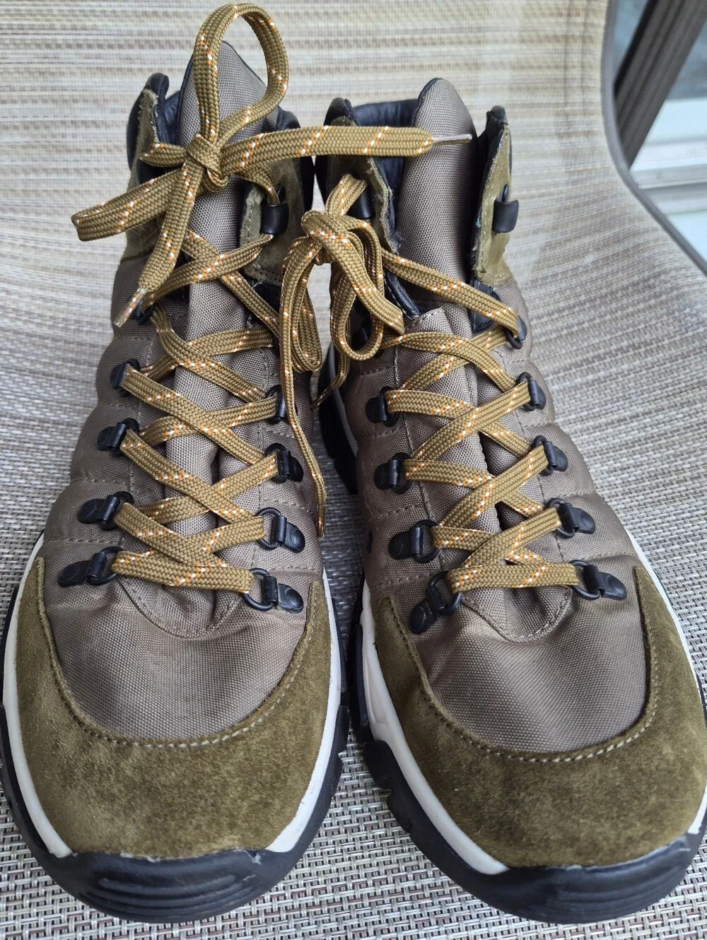 BOSS Hugo Boss Men's Chester Suede Hiking Boots Olive Green 43 / US 12